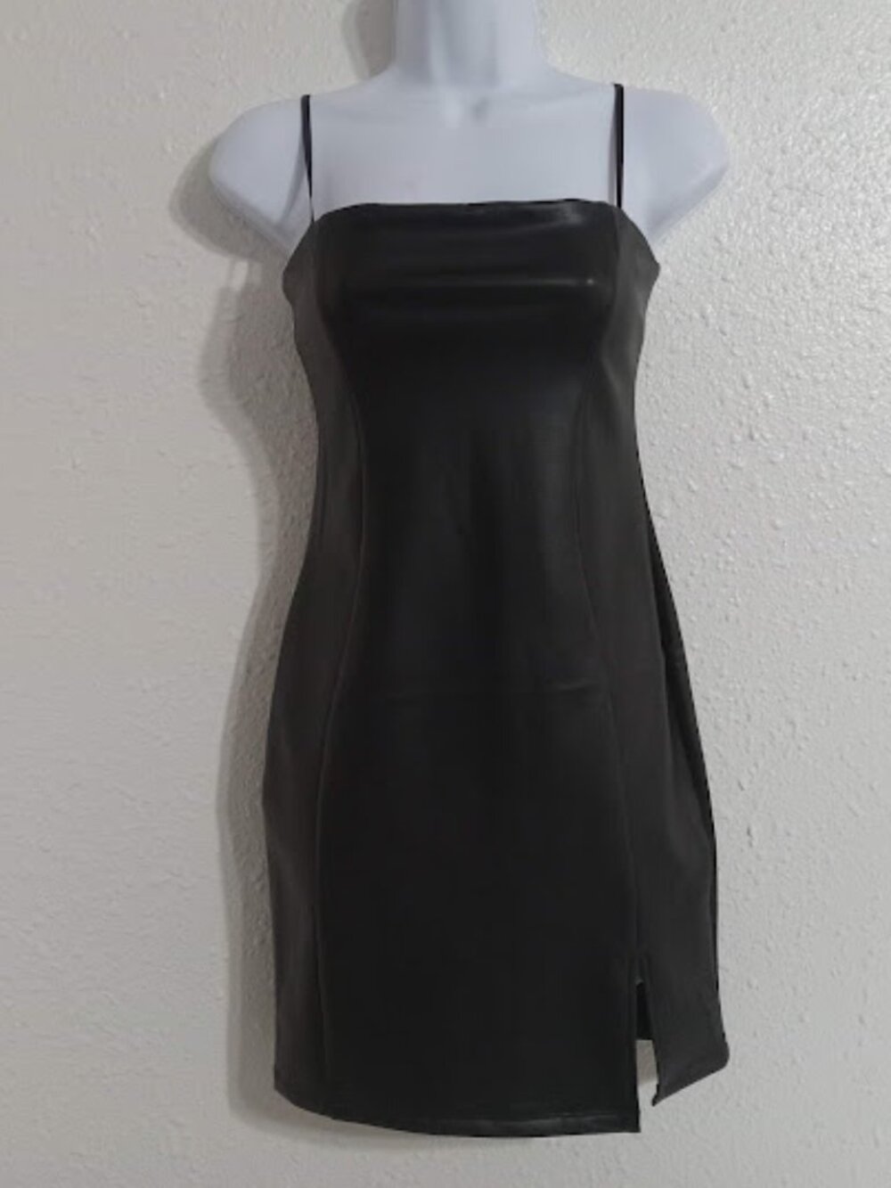 Ambiance - faux leather mini dress